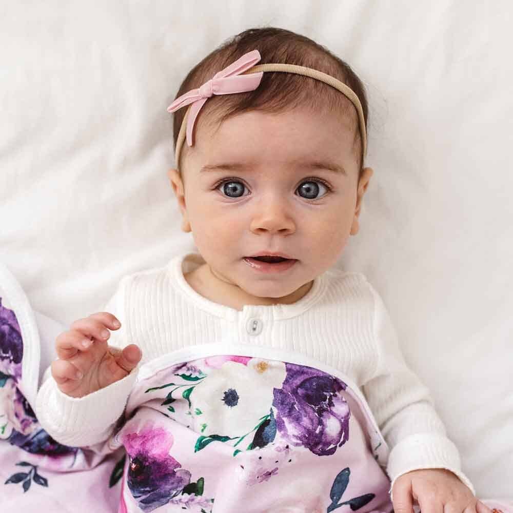 Snuggle Hunny Velvet Baby Headband Rose Pink