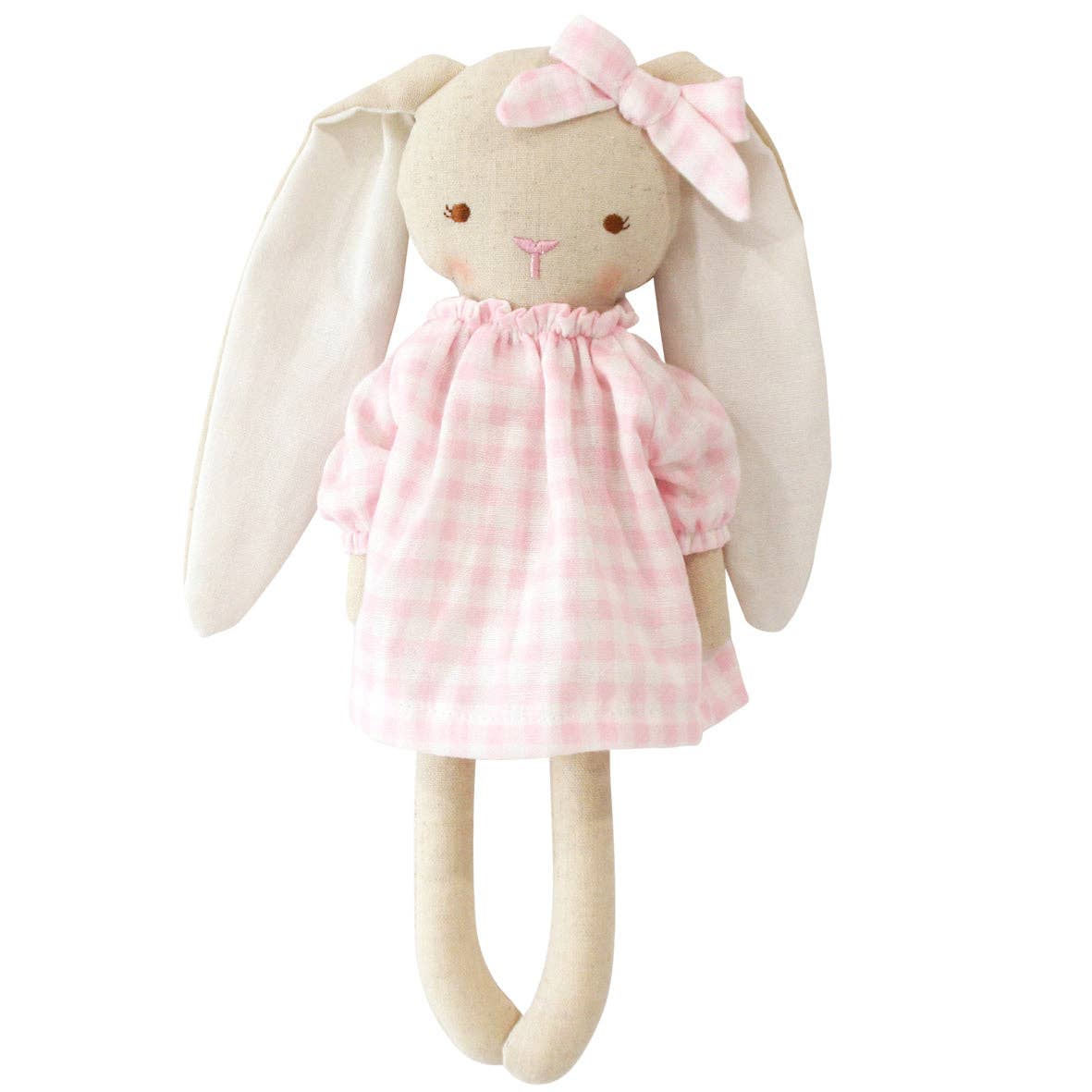 Alimrose Pixie Bunny 29cm Pink Gingham
