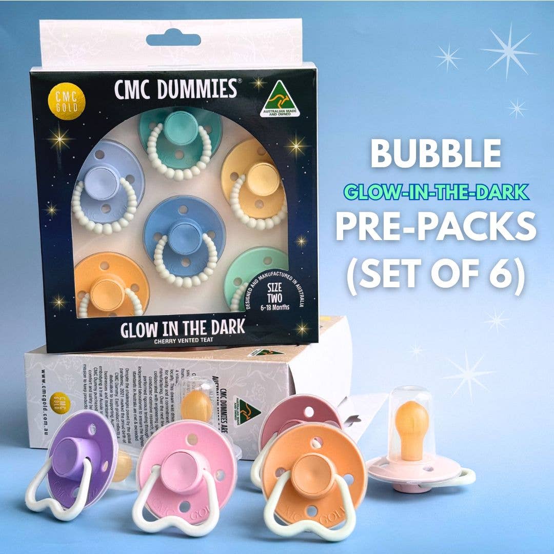 CMC Bubble (GLOW) Dummy Pre Packs (6 Pack) - Neutral Pack / Size 1 (NB-6m)