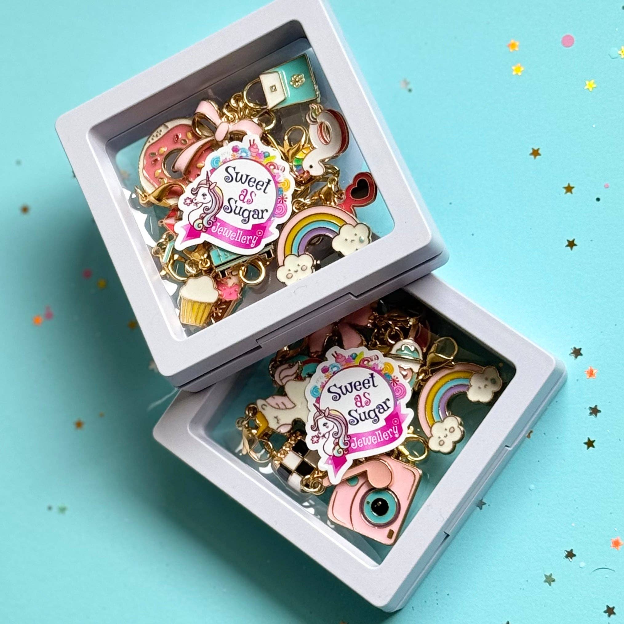 Sweet As Sugar Jewellery - Jewellery Making Charm Bracelet DIY Kit With Alloy Enamel Charms