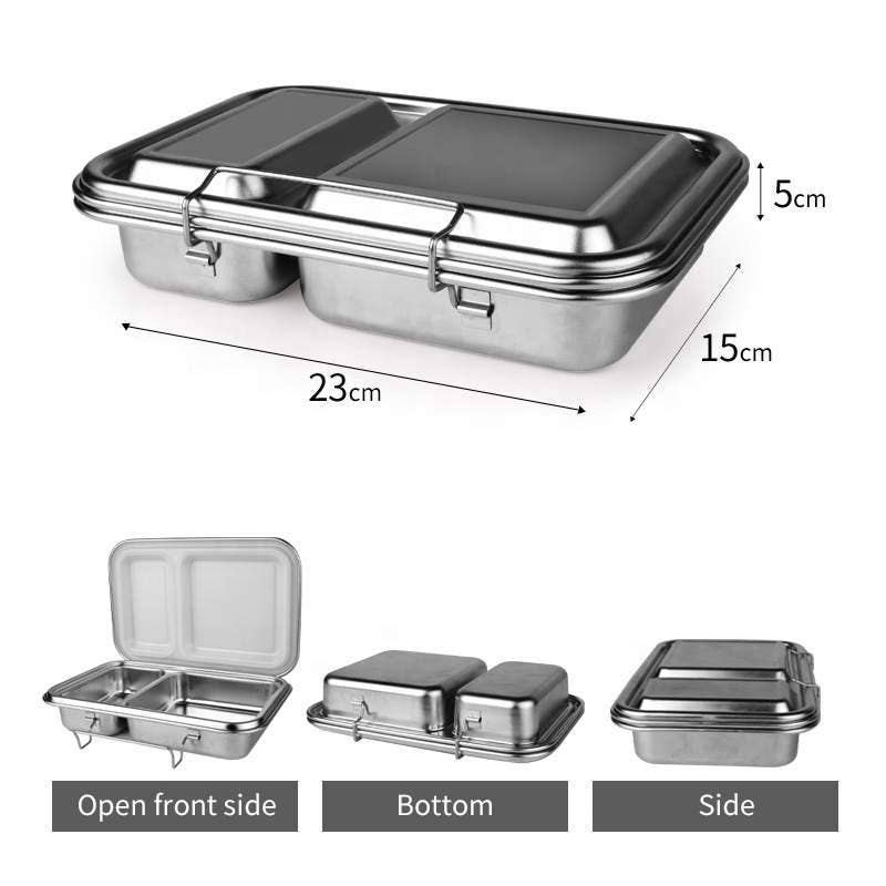 Ecococoon | Bento Box 2 - Stainless Steel - Leak Proof | Blueberry