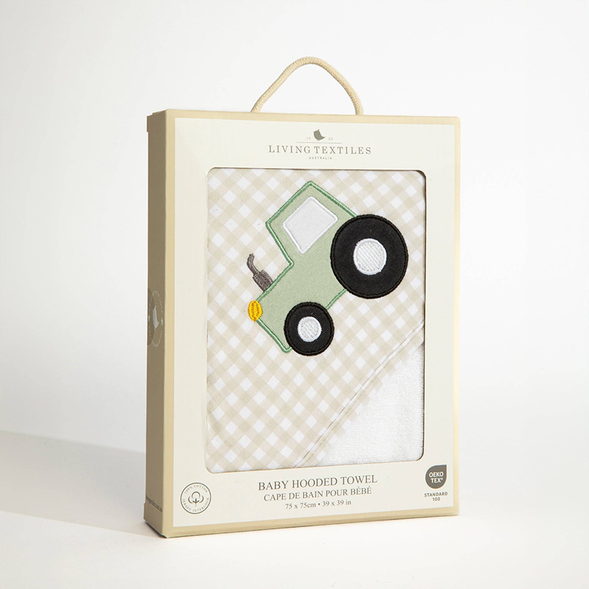 Living Textiles Hooded Towel Tractor Ride