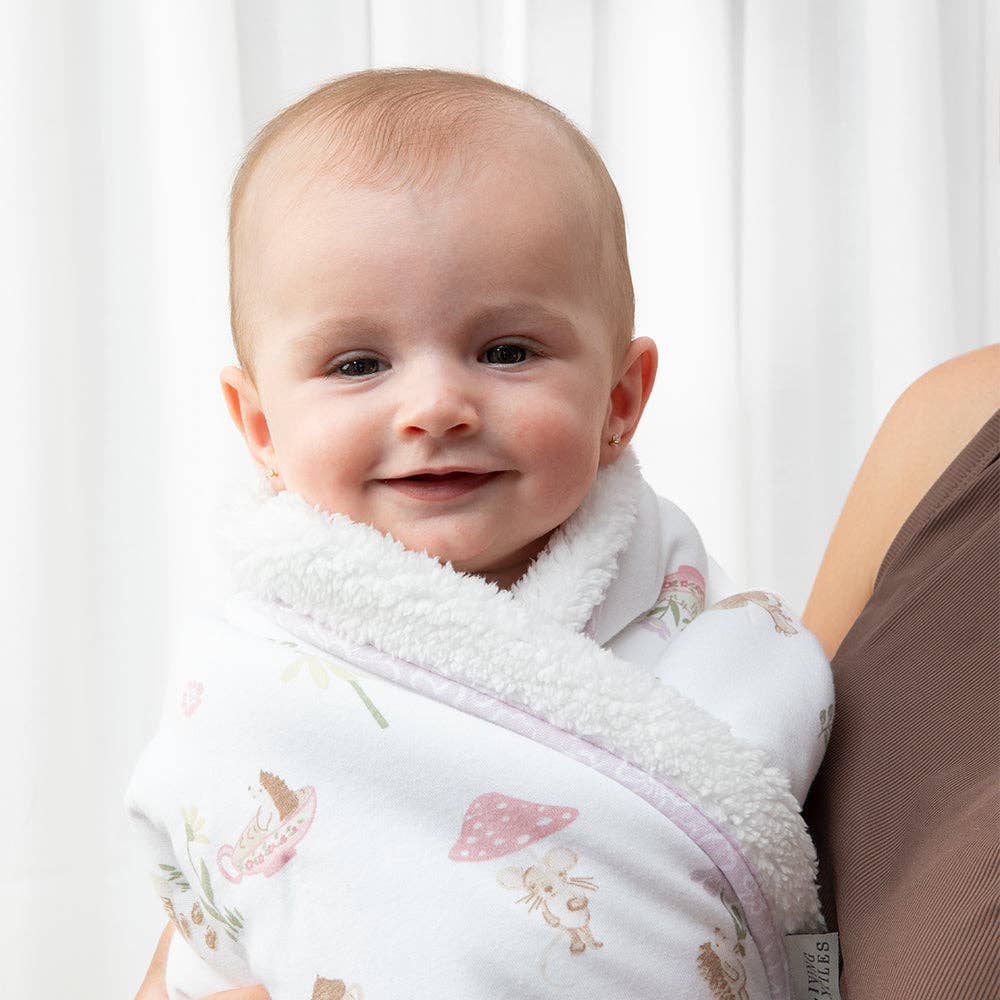 Living Textiles Jersey Sherpa Pram Blanket | Whimsical Wonderland