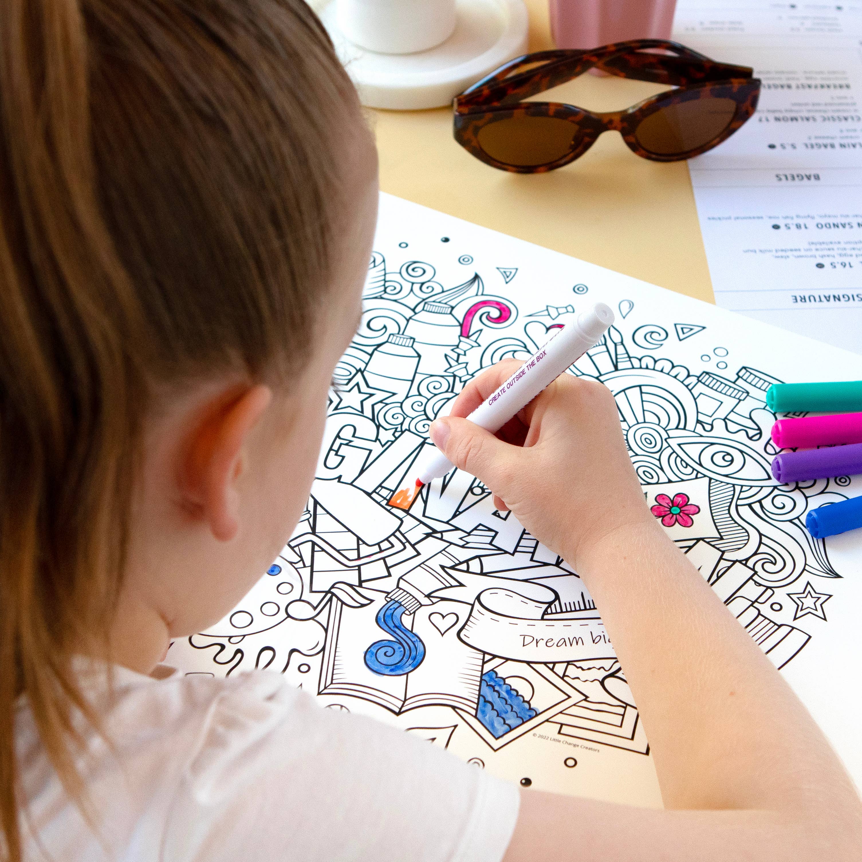 Little Change Creators | IMAGINATION | Re-FUN-able™ Reusable Colouring + Doodle Mat