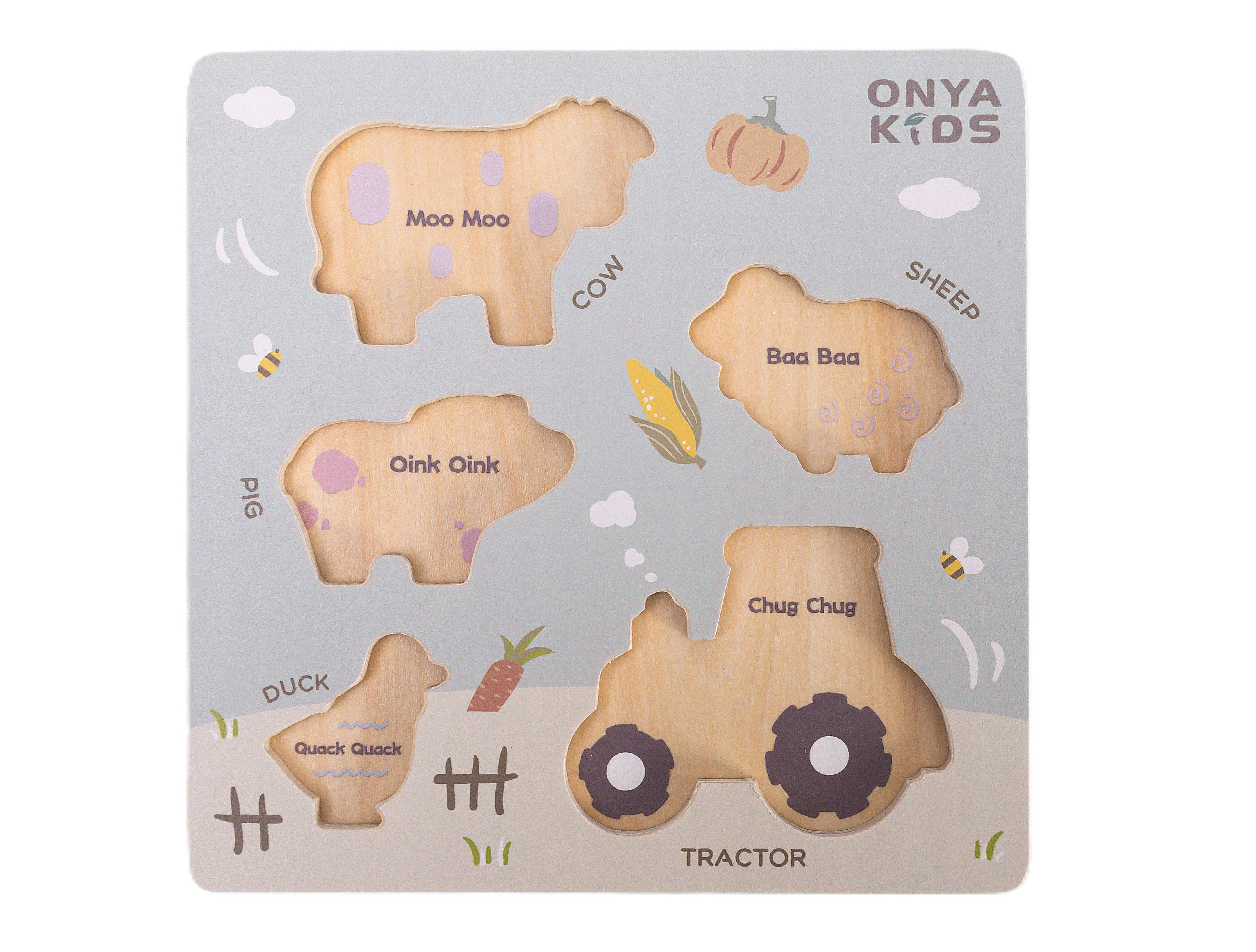 ToysLink - Onya Kids Wooden Farm Puzzle
