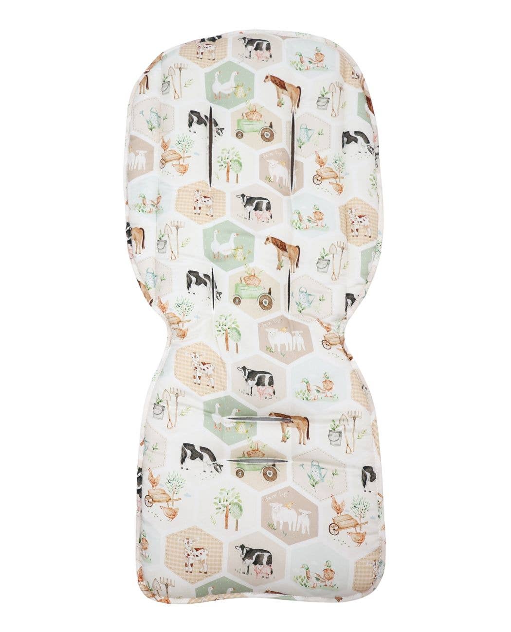 Cuddle Bug & Co - Mini & Me Universal Pram Liner Patchwork Farm