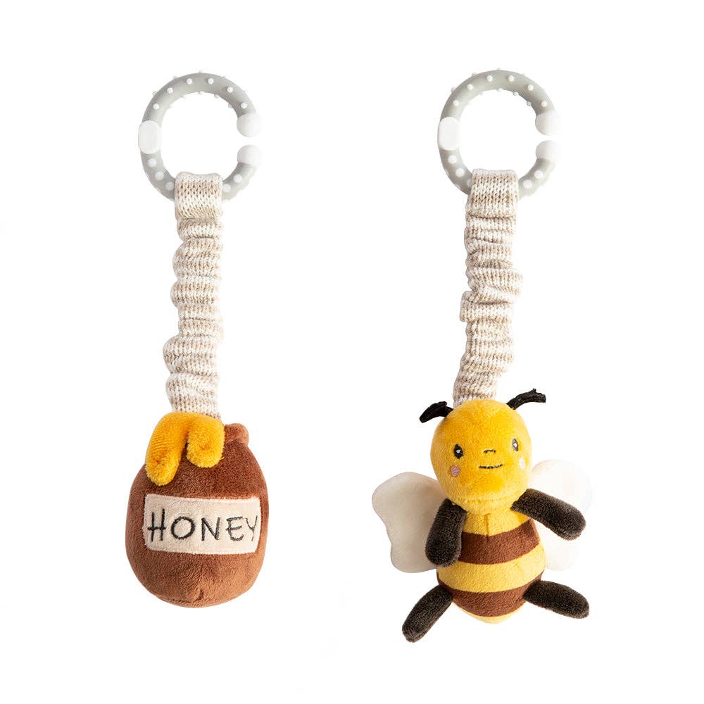 Living Textiles - 2pk Stroller Toy - Bee & Honey Pot