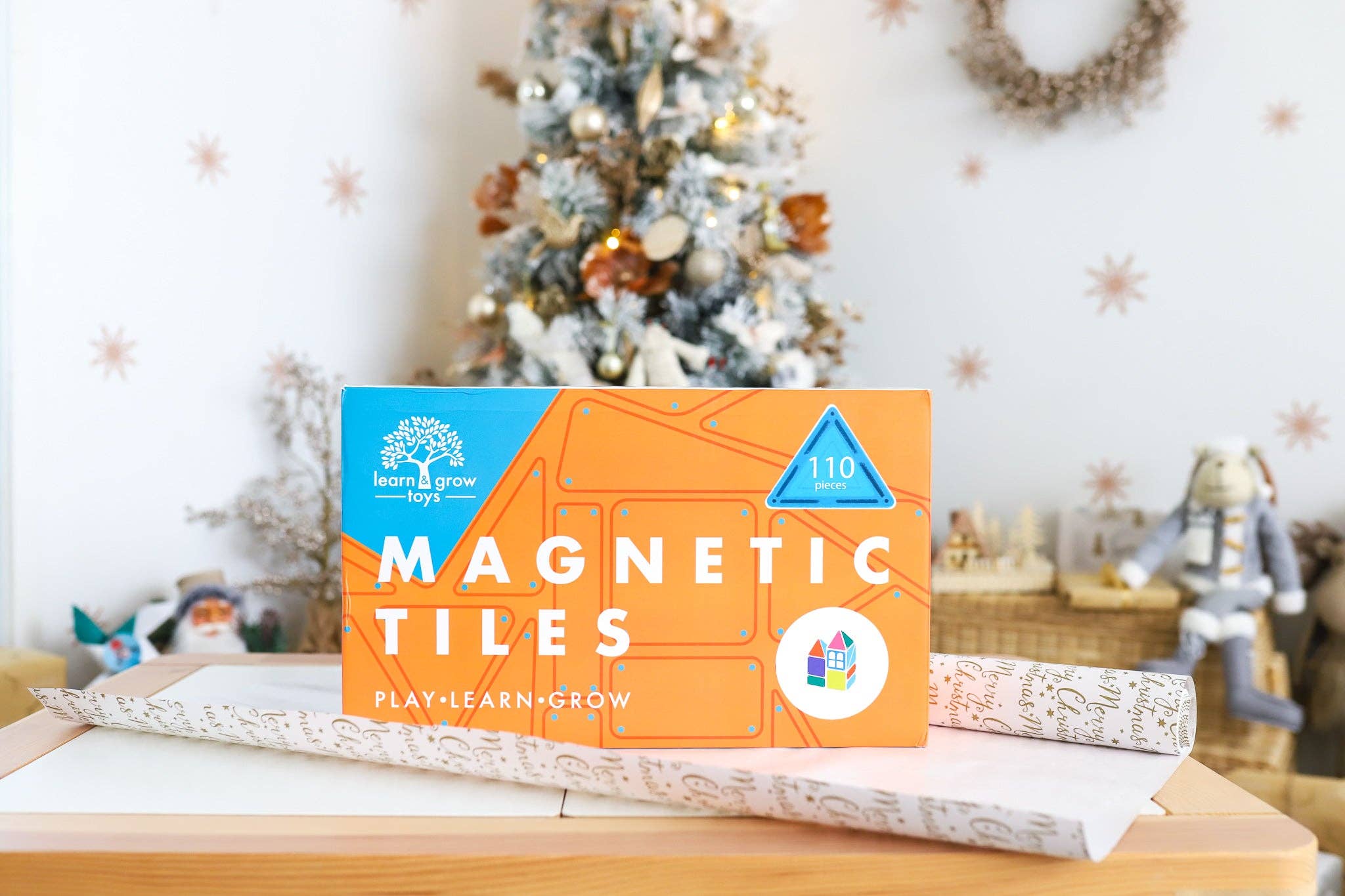 Learn & Grow Magnetic Tiles - 110 piece set - New Design