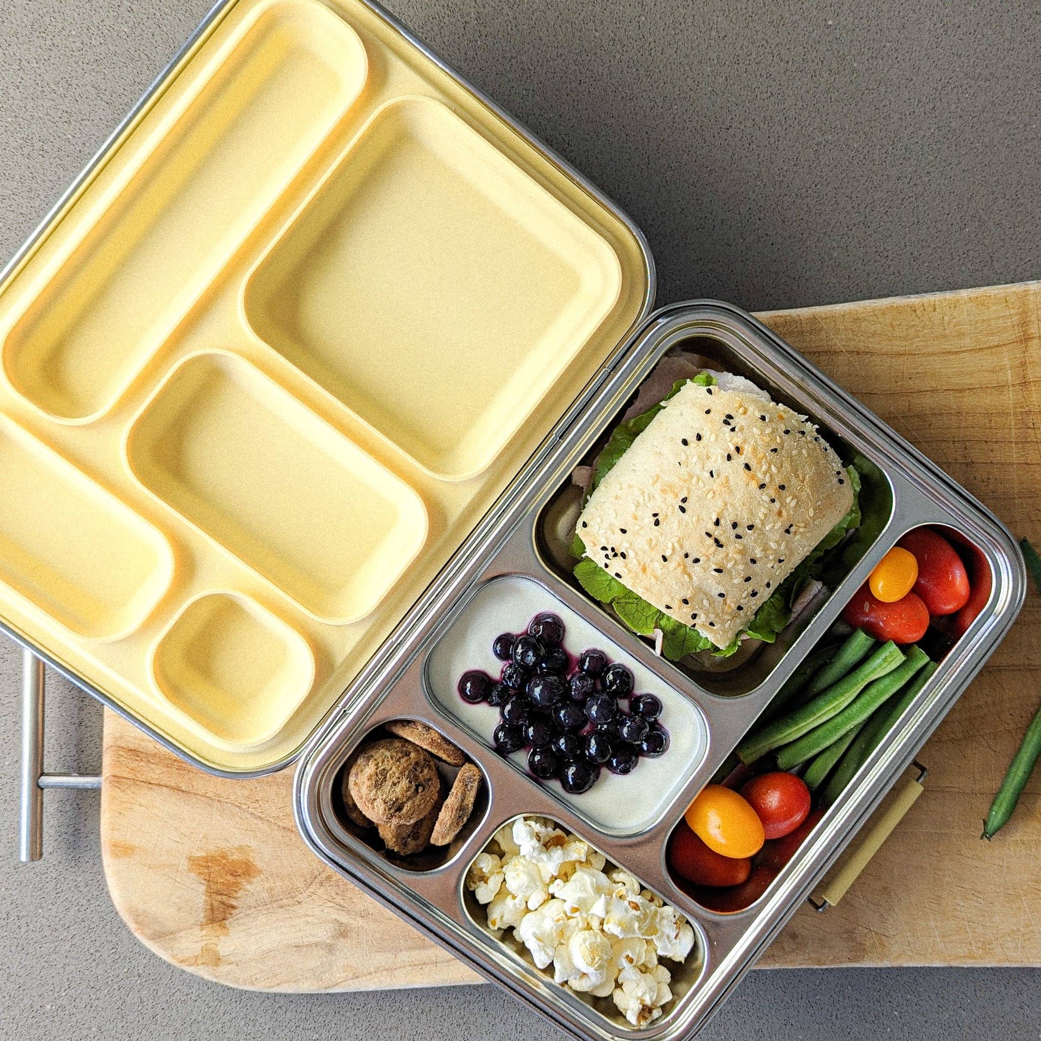 Ecococoon | Bento Box 5 - Stainless Steel - Leak Proof | Blueberry