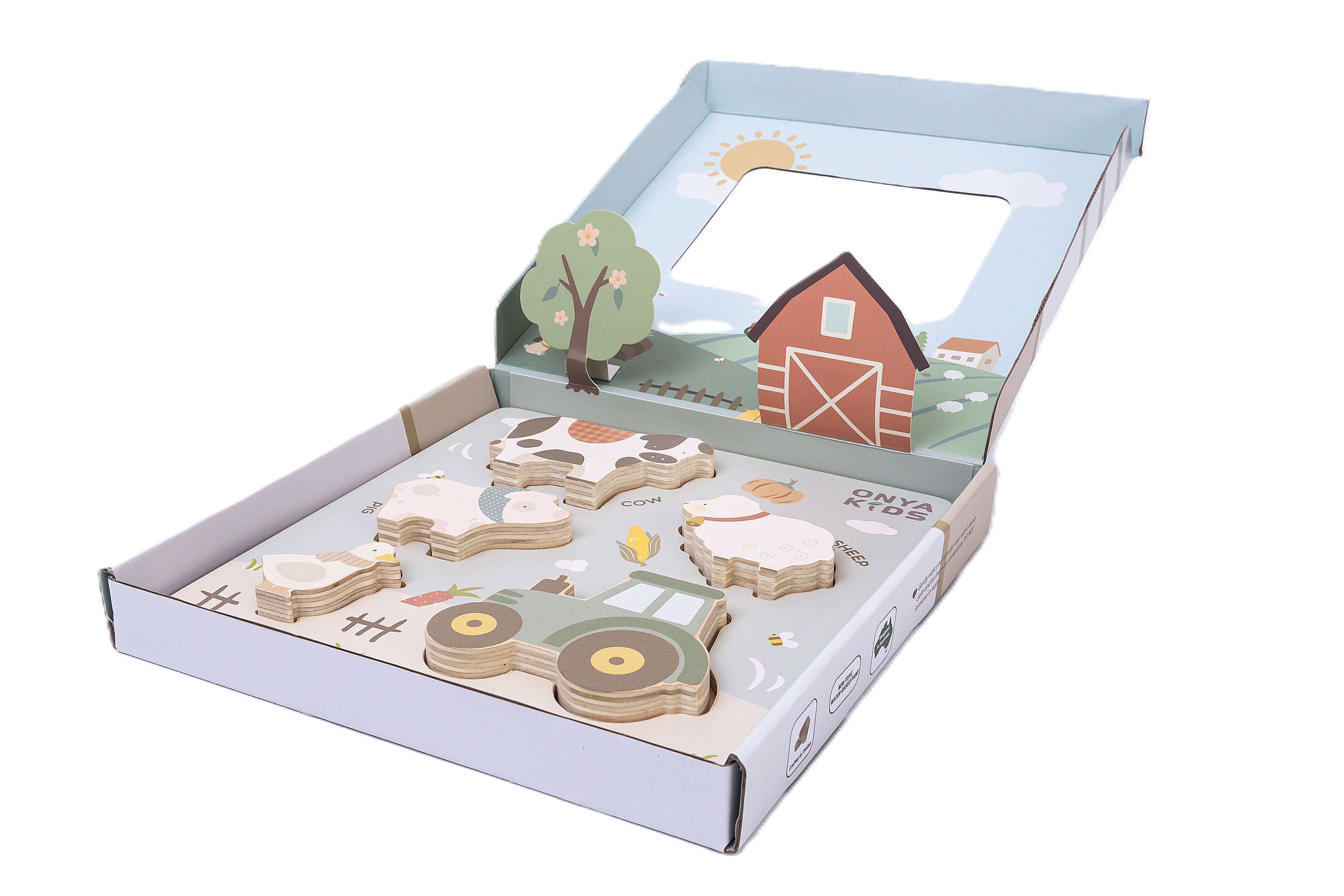 ToysLink - Onya Kids Wooden Farm Puzzle