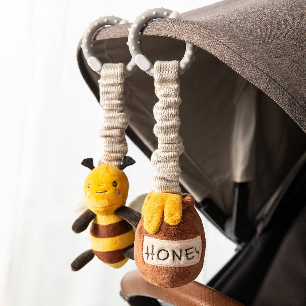 Living Textiles - 2pk Stroller Toy - Bee & Honey Pot