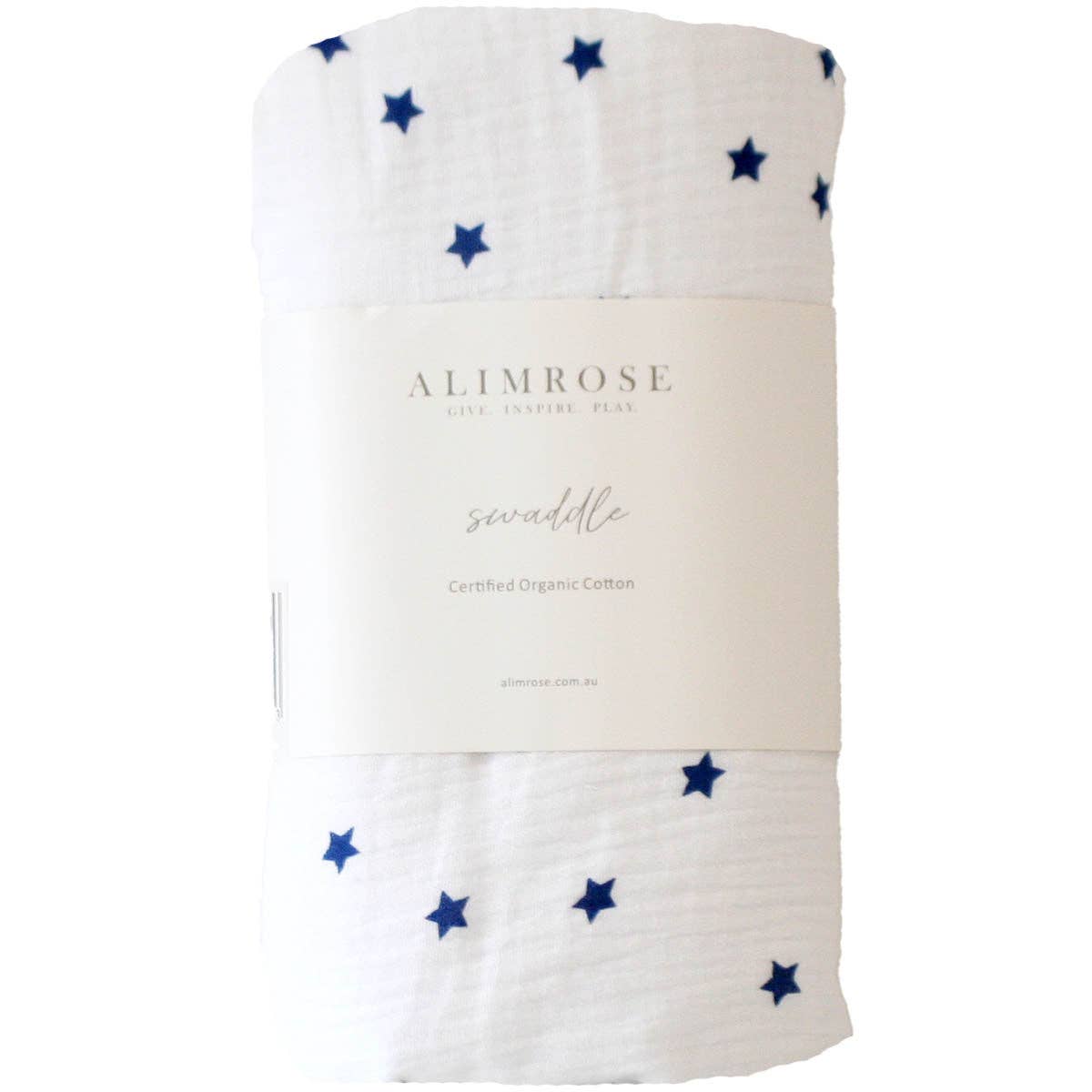 Alimrose Muslin Swaddle | Navy Stars