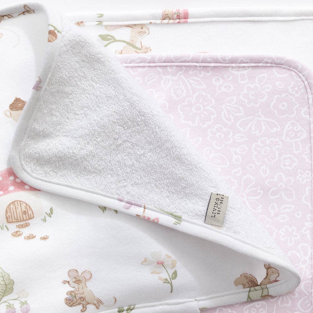Living Textiles - Organic Wash Cloths 3 Pack - Whimsical Wonderland