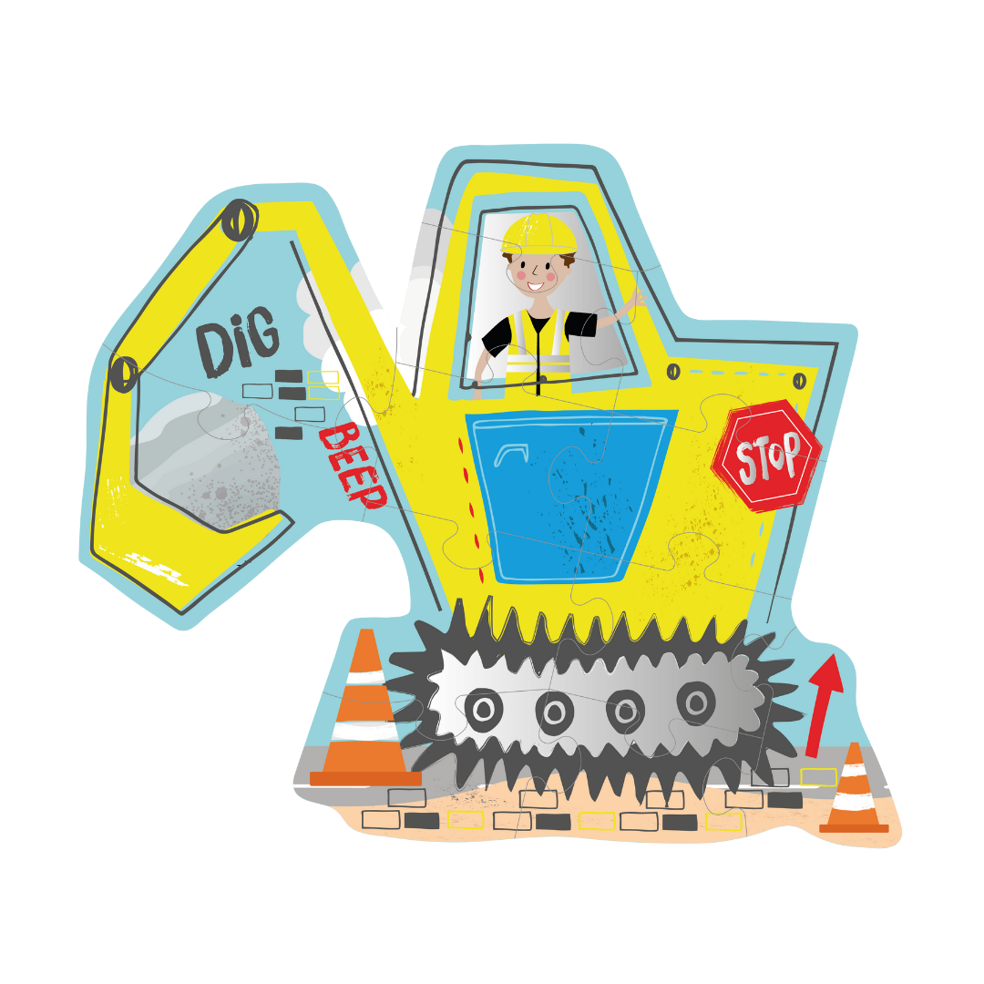 Floss & Rock Shaped Jigsaw Puzzle | Construction 12 Pc