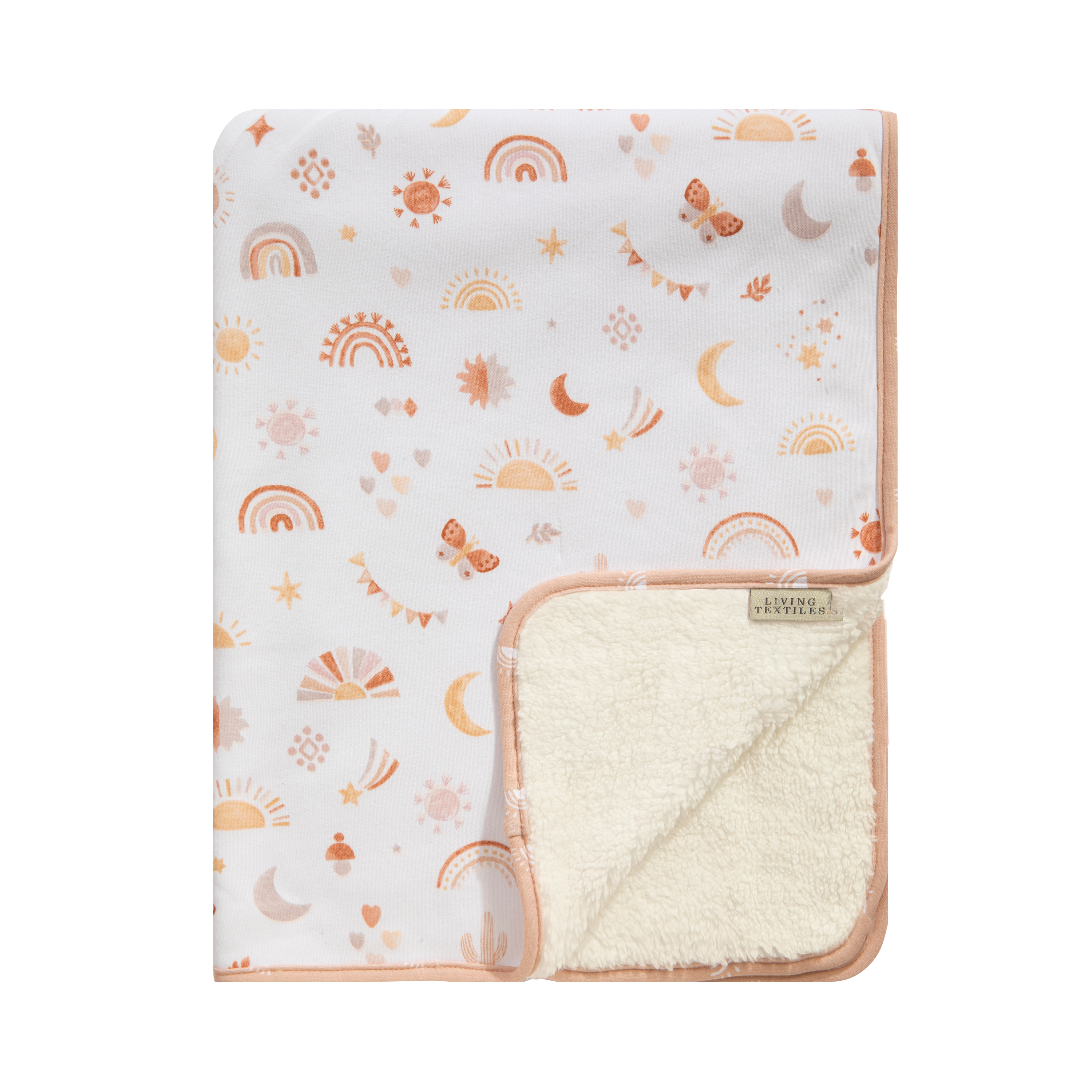 Living Textiles Jersey Sherpa Blanket Bohemian Bliss