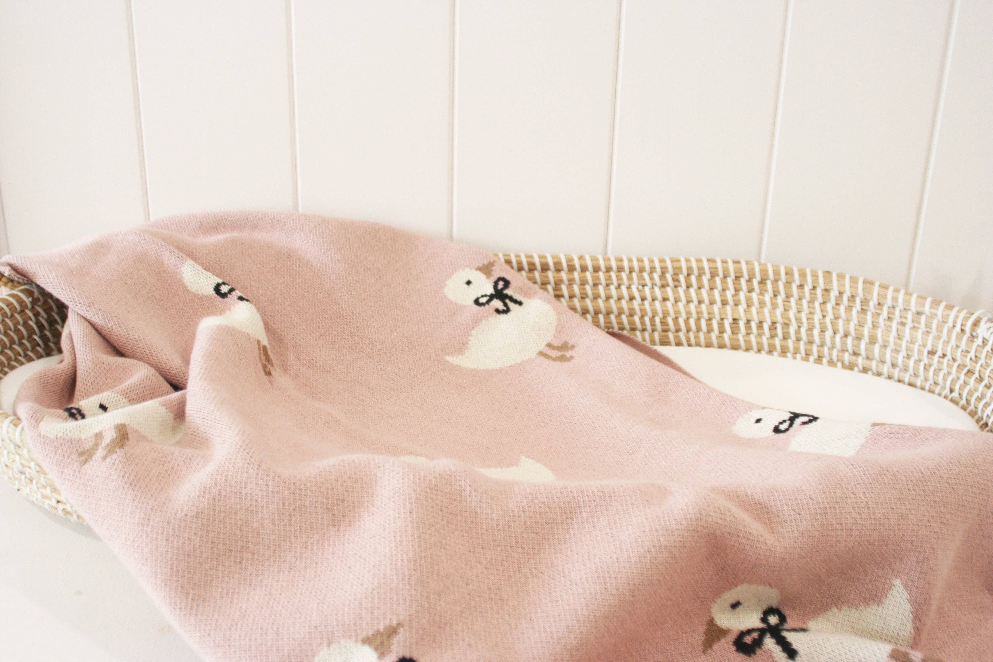 Alimrose Duck Baby Blanket Petal
