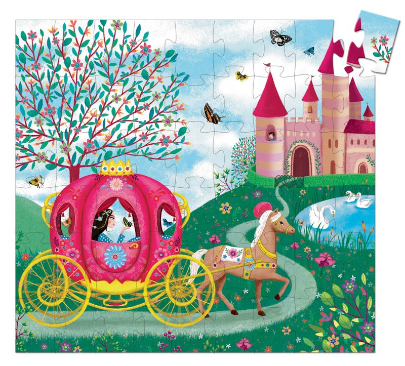 Djeco Silhouette Puzzle Elise's Carriage 54pc