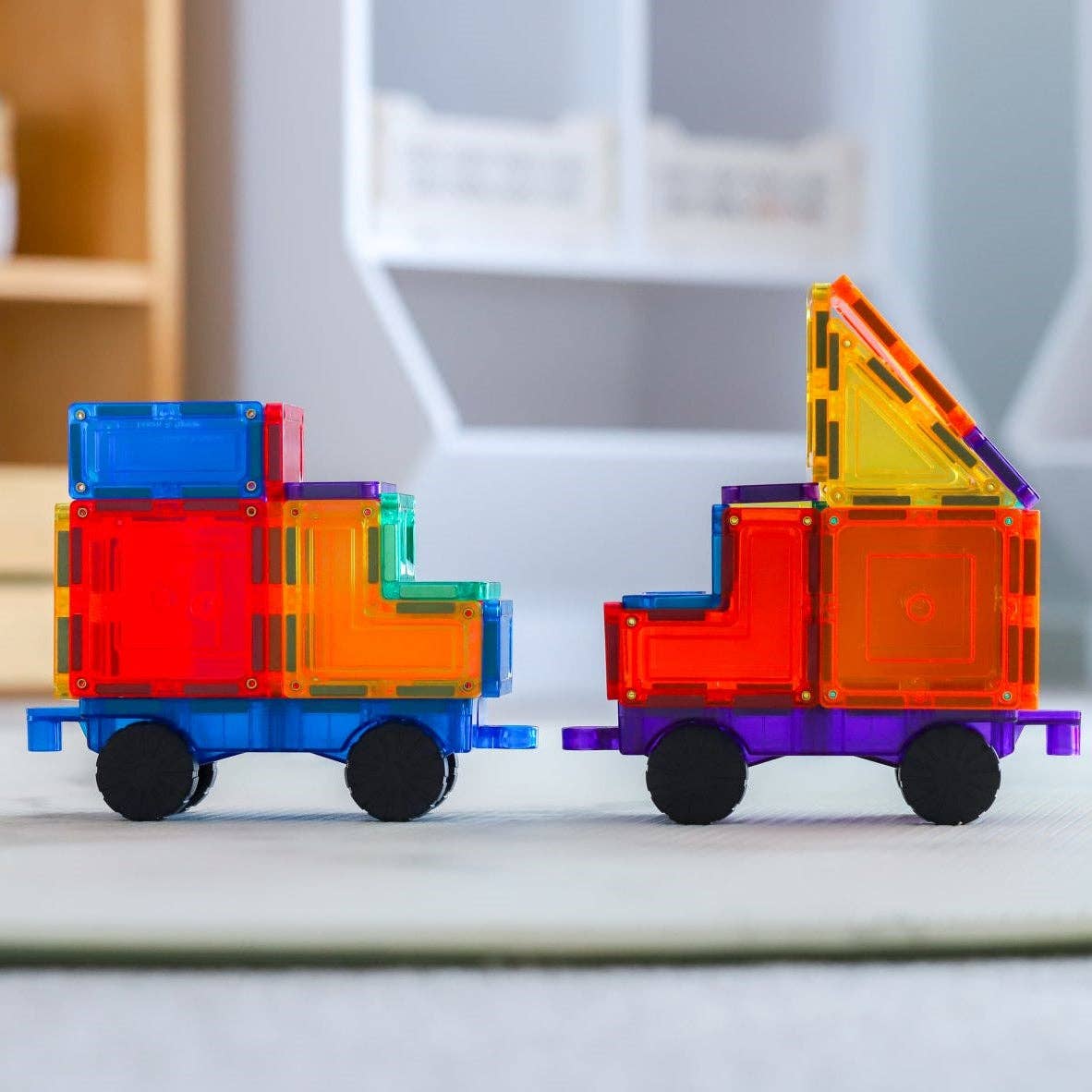 Learn & Grow | Magnetic Tiles | Car Base Pack (2 pc)
