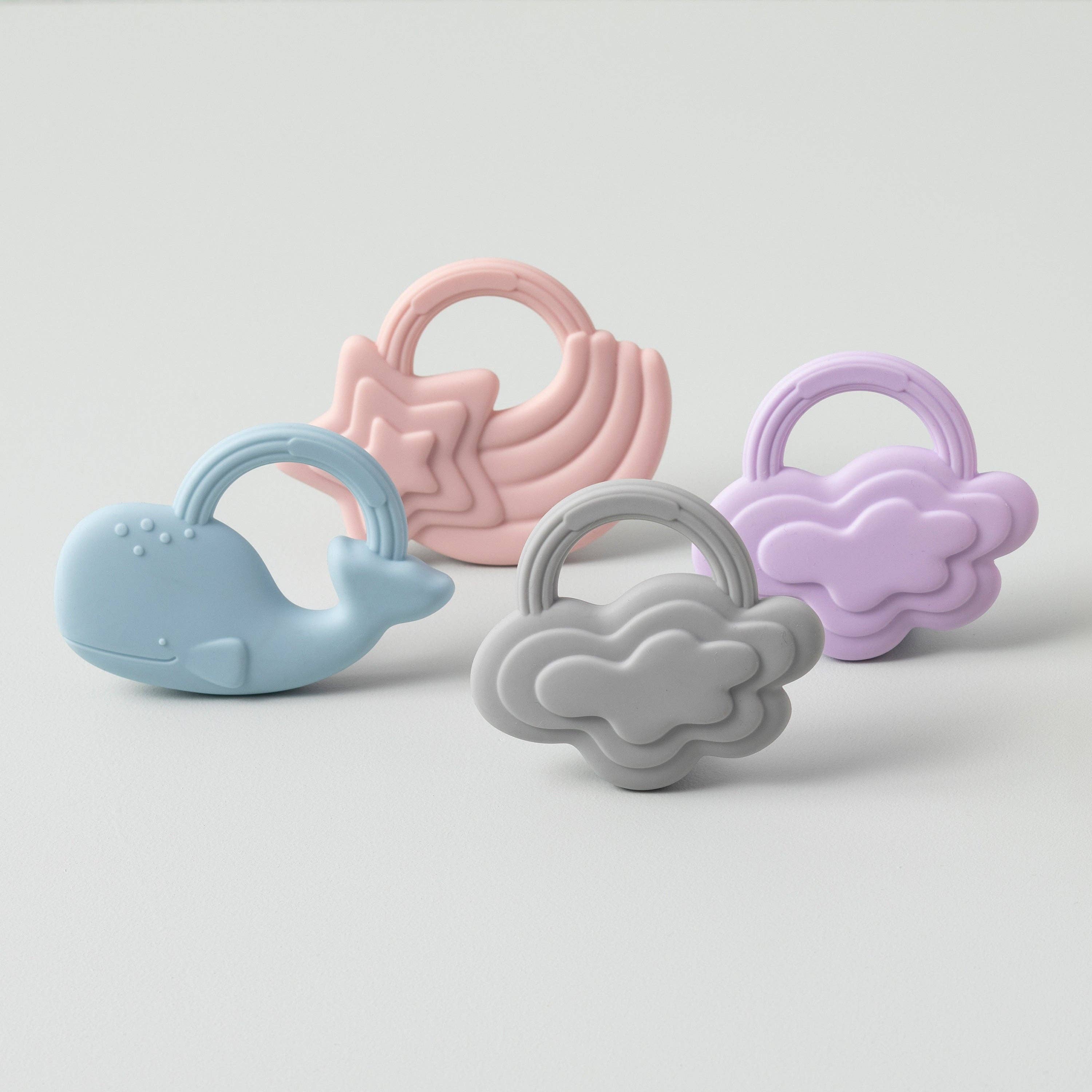 Living Textiles 2pk Silicone Teether Whale & Cloud