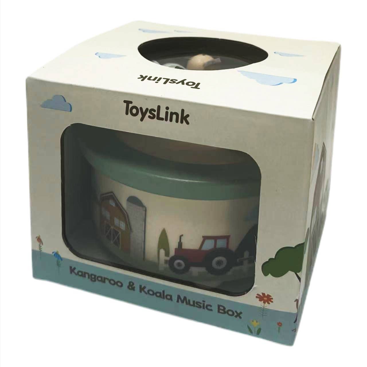 ToysLink - Wooden Kangaroo & Koala Music Box