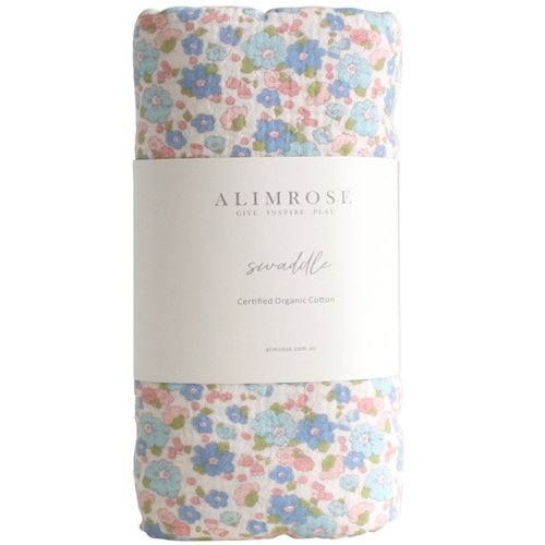 Alimrose Muslin Swaddle | Liberty Blue