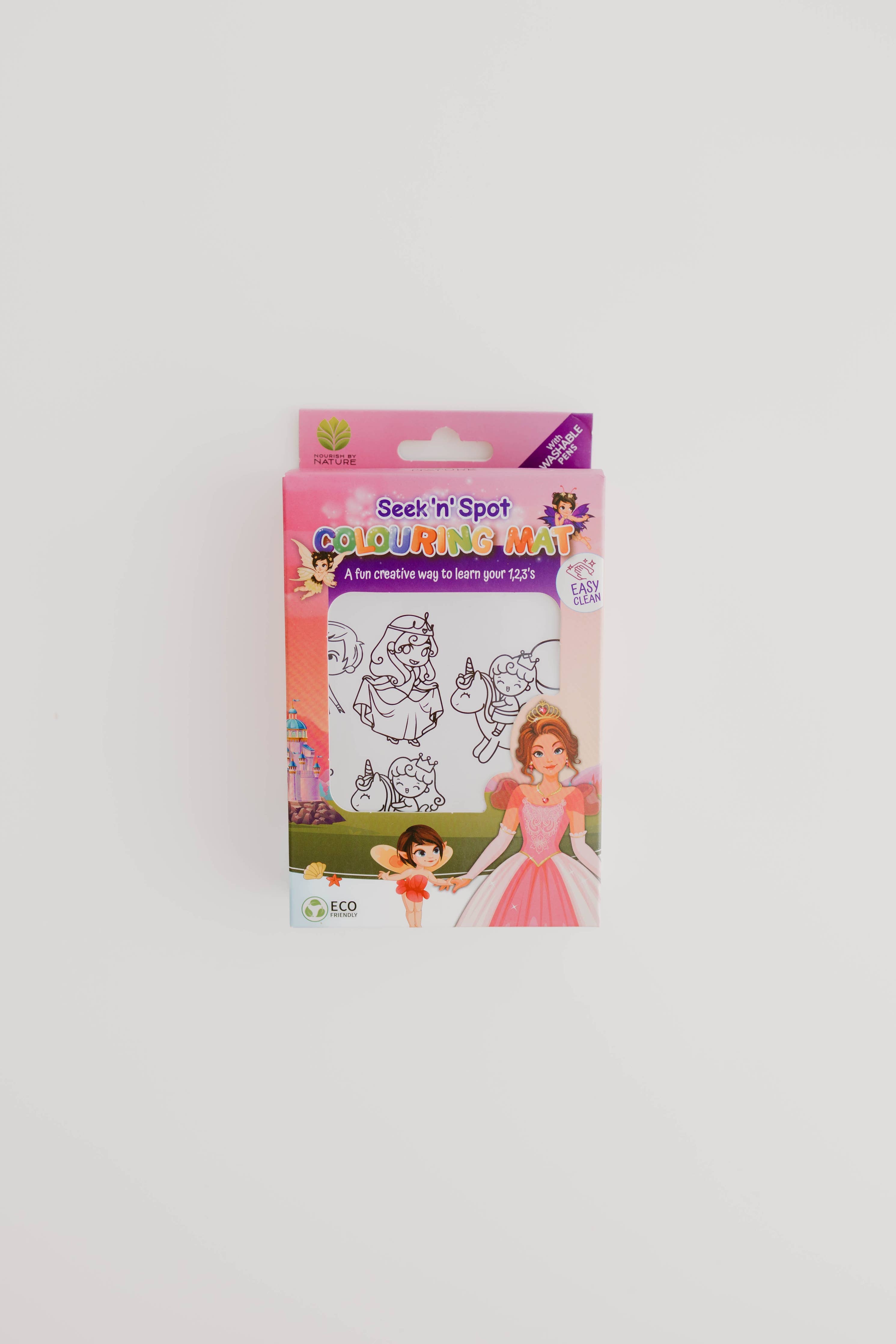 Nourish By Nature - Reusable Colouring Mat | Princess Seek & Spot A3 Silicone