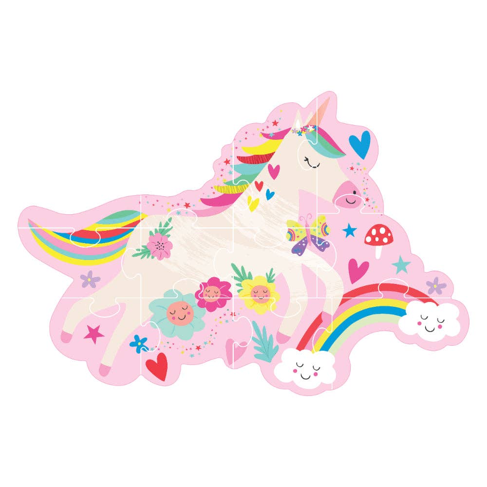 Floss & Rock Shaped Jigsaw Puzzle | Rainbow Fairy 12 Pc