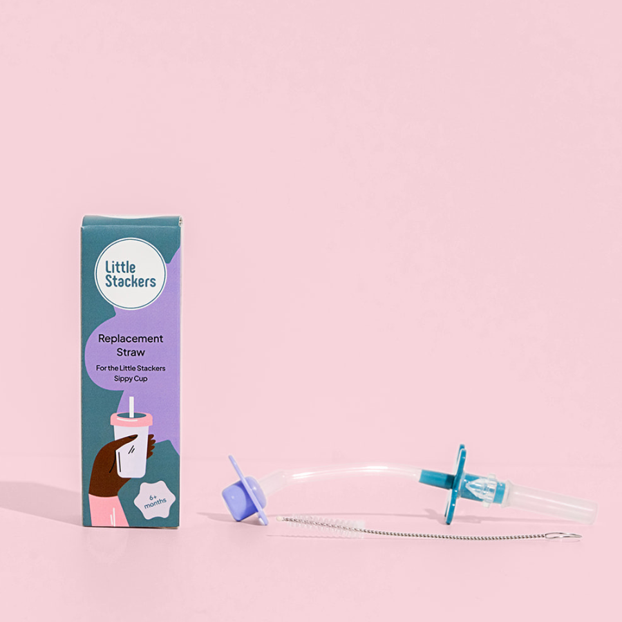 Little Stackers - Replacement Straw (Weighted): Aqua/Aqua