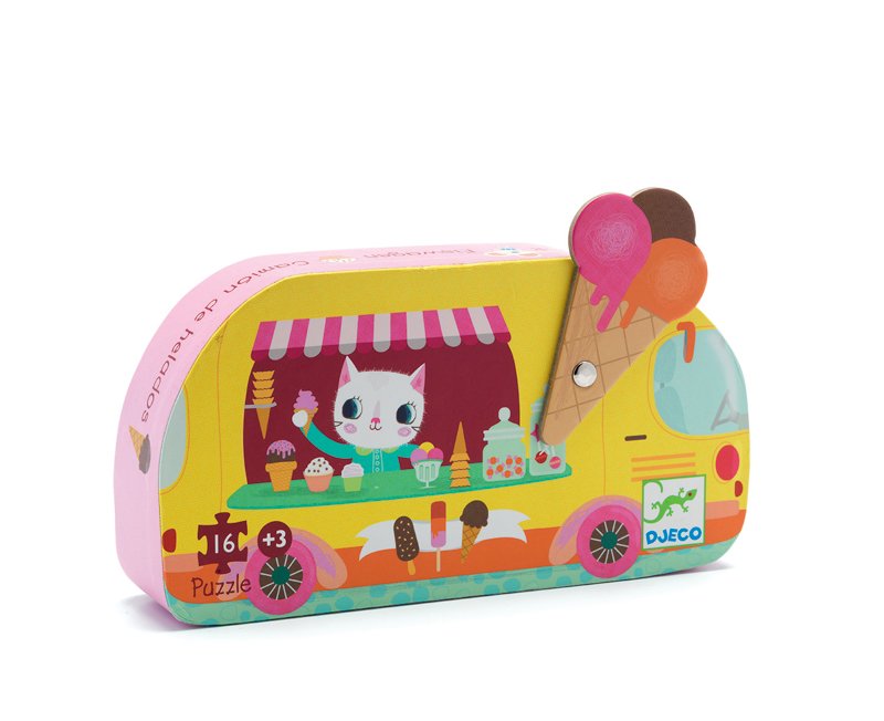 Djeco Silhouette Puzzle Ice Cream Truck 16pc