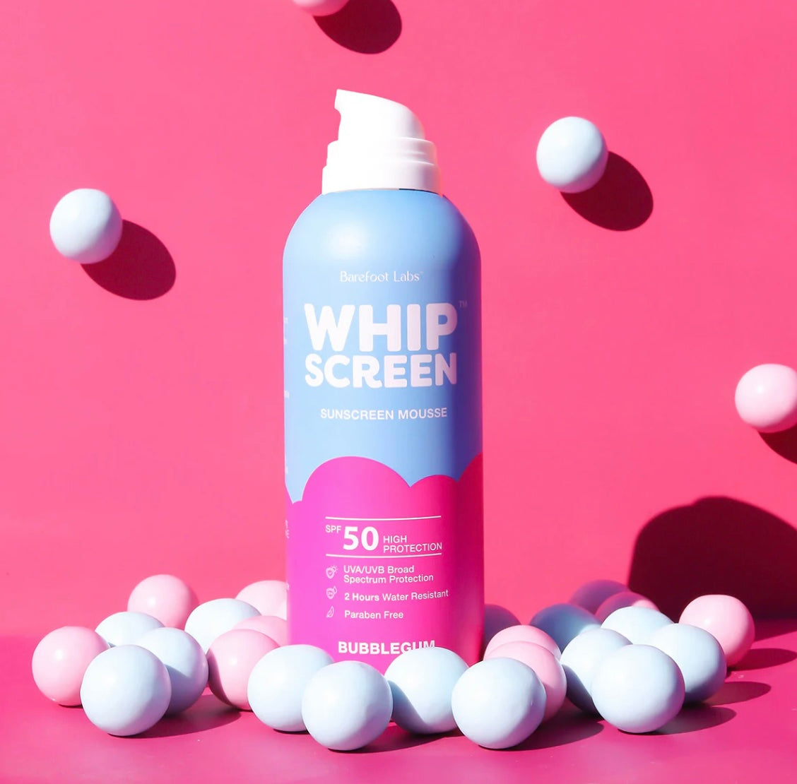 WHIPSCREEN™ SPF50 Sunscreen Mousse | Bubblegum Scent