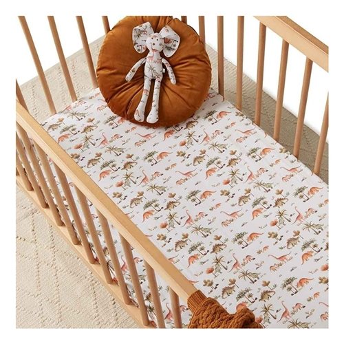 Snuggle Hunny Fitted Cot Sheet Dino