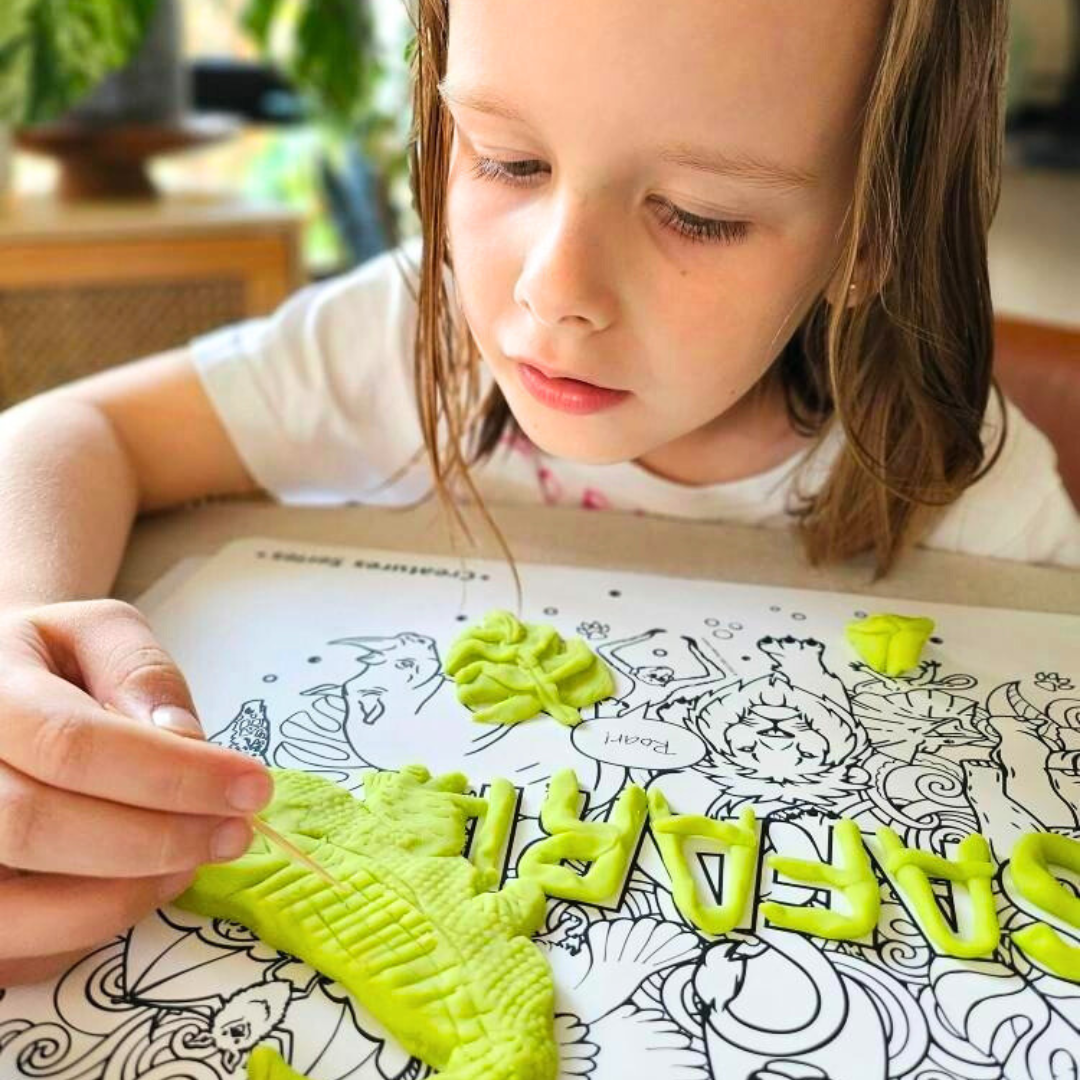 Little Change Creators | SAFARI | Re-FUN-able™ Reusable Colouring + Doodle Mat