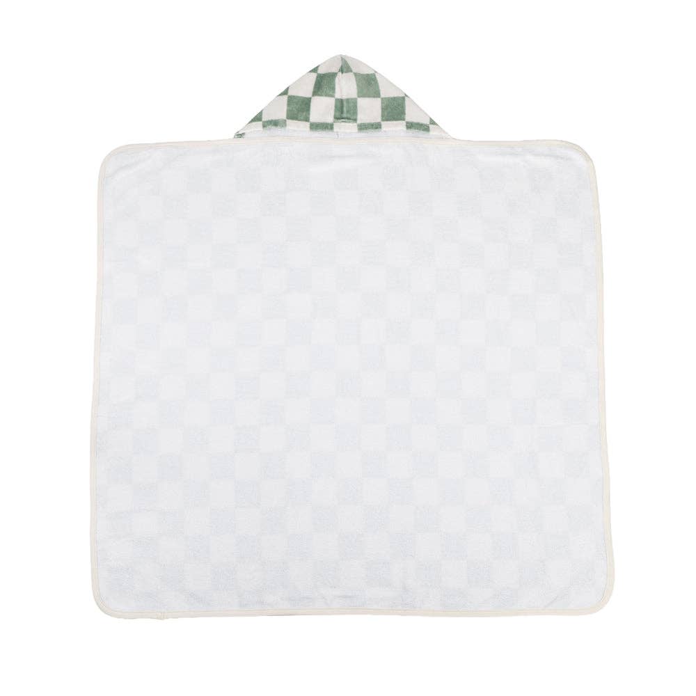 Living Textiles | Hooded Towel Checkered Olive