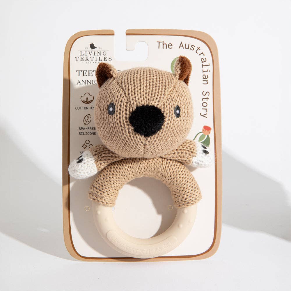 Living Textiles Ring Rattle |Wombat