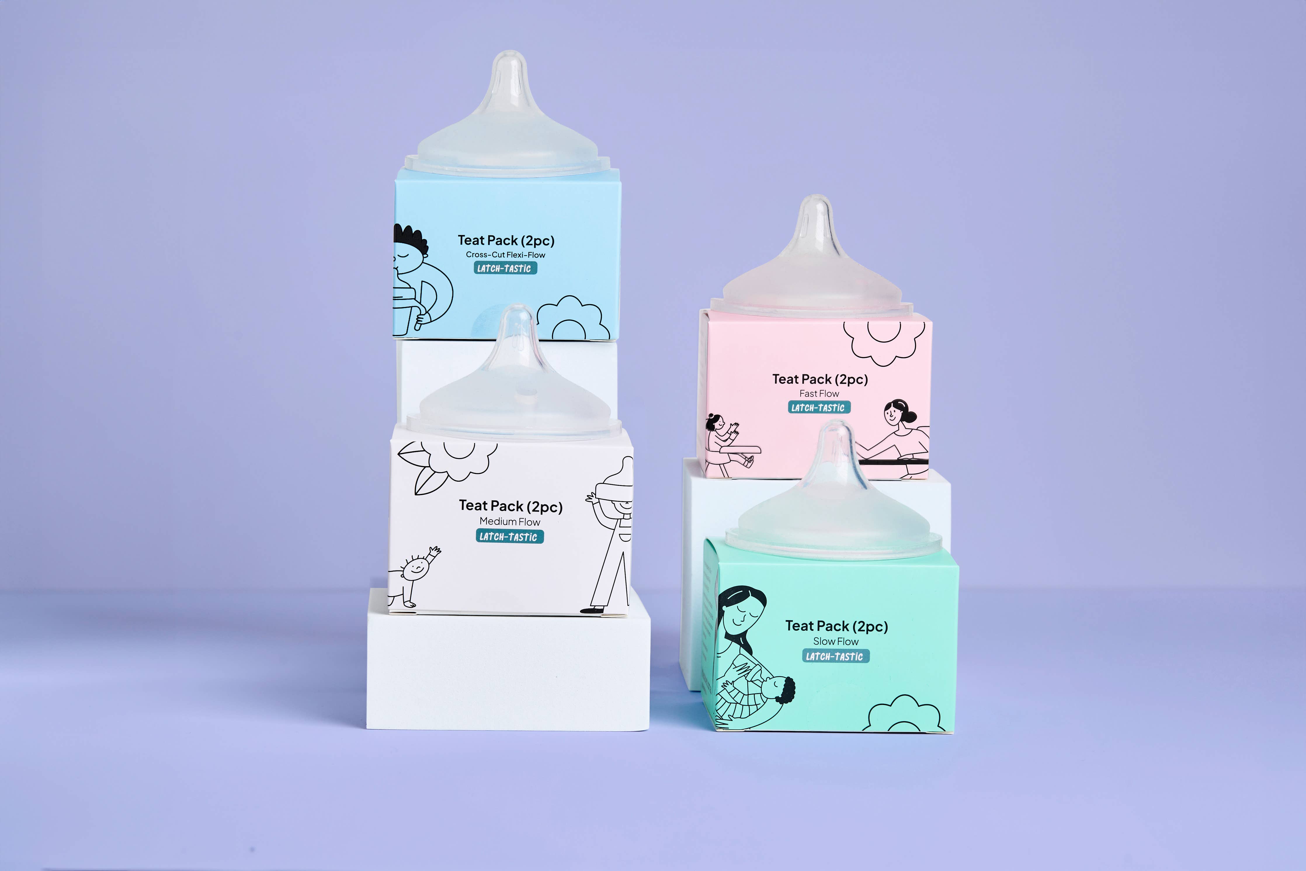 Little Stackers - Teat 2 Pack: Latchtastic - Flexi
