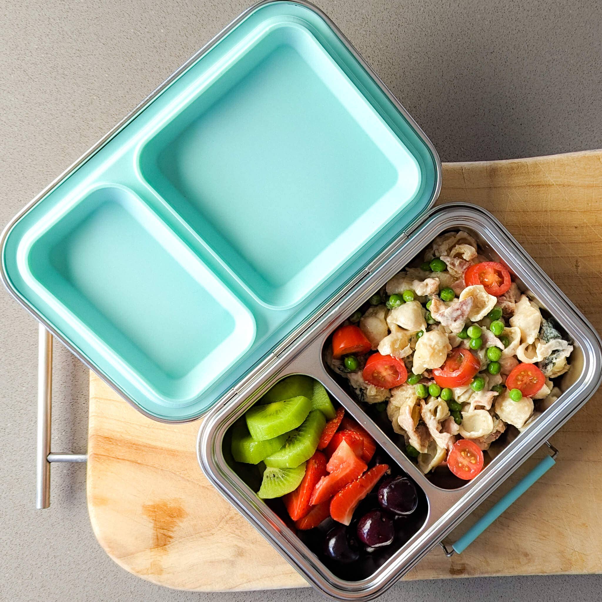 Ecococoon | Bento Box 2 - Stainless Steel - Leak Proof | Blueberry