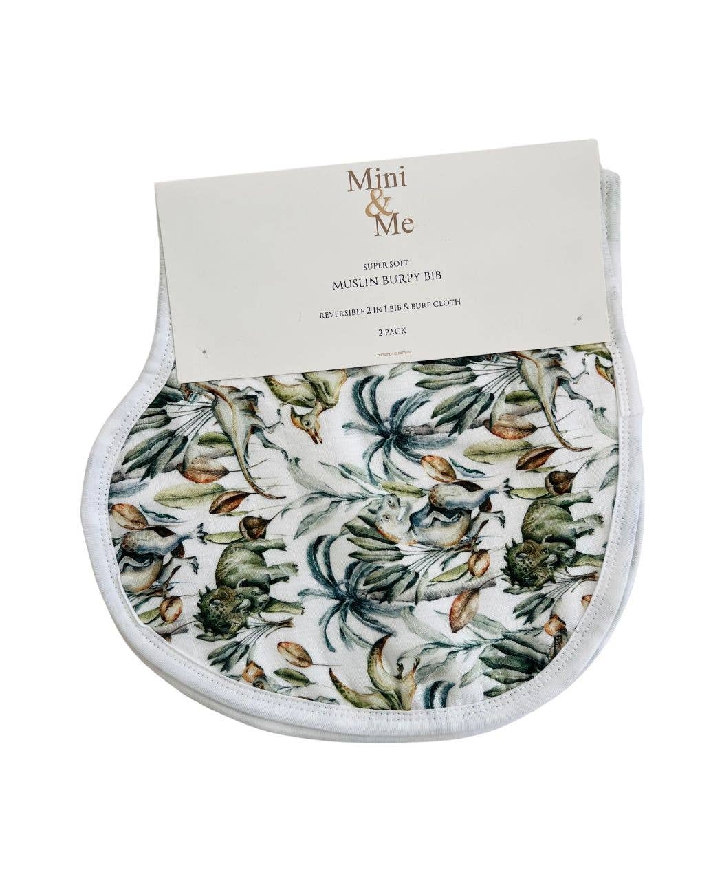 Cuddle Bug & Co | Mini & Me Burp Bib Jurassic & Forest Gingham