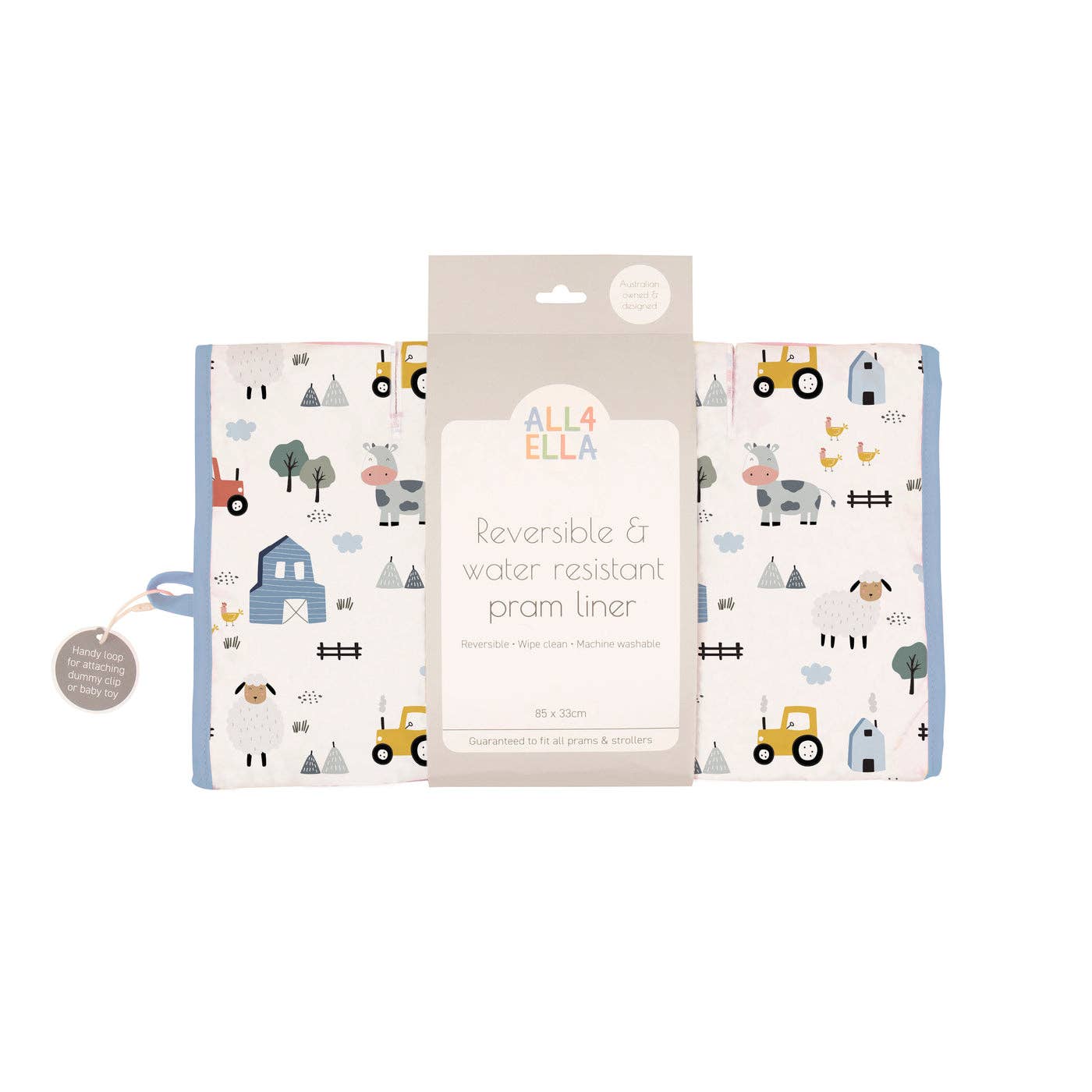 All4Ella | Universal Pram Liner | Barnyard