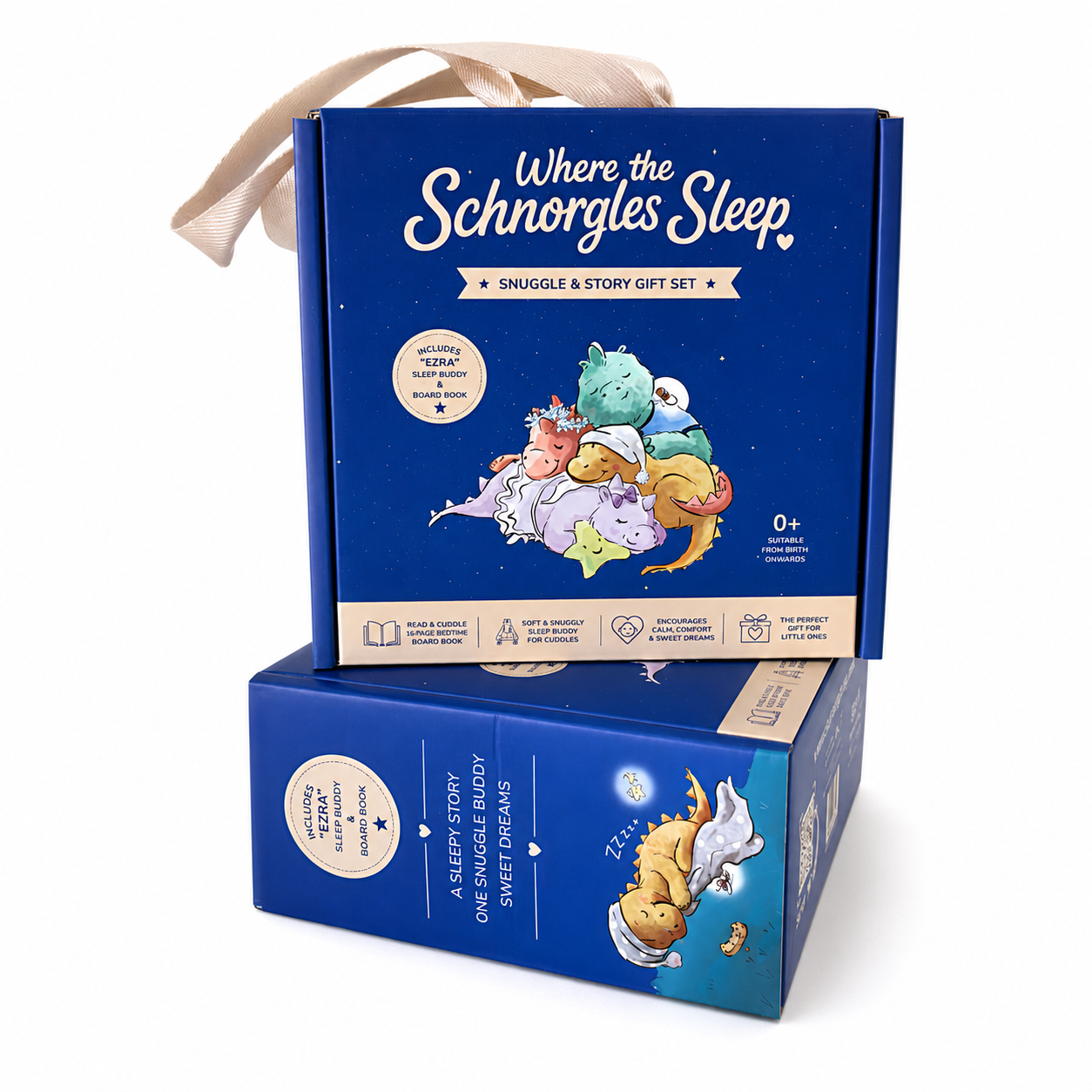 SCHNORG BABY | Plush Dinosaur Comforter & Board Book Gift Set