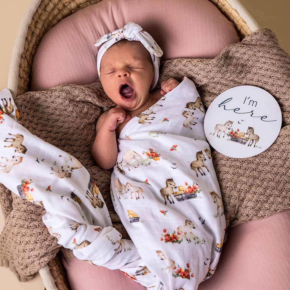 Snuggle Hunny | Organic Muslin Wrap | Pony Pals