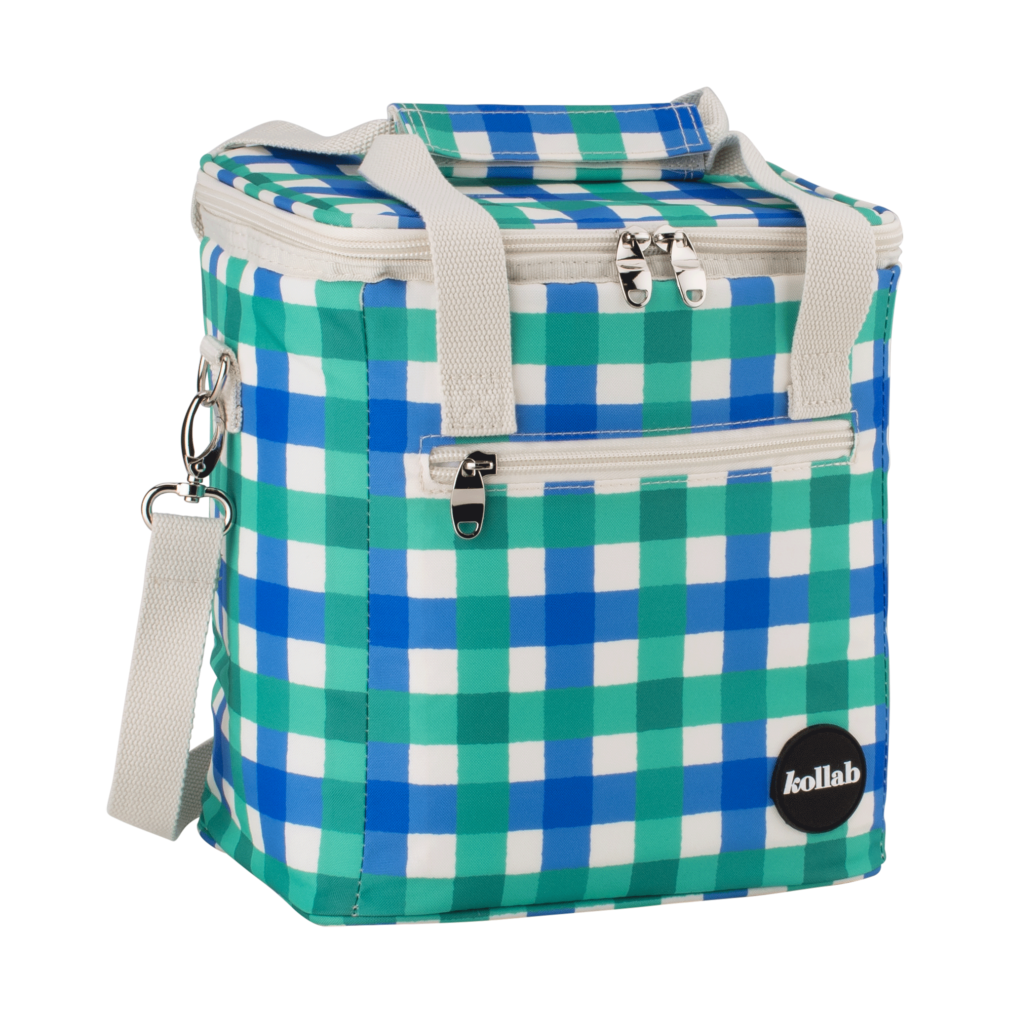 Kollab | Mini Cooler Green Blue Check