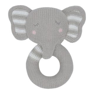 Living Textiles Knitted Rattle Austin the Elephant