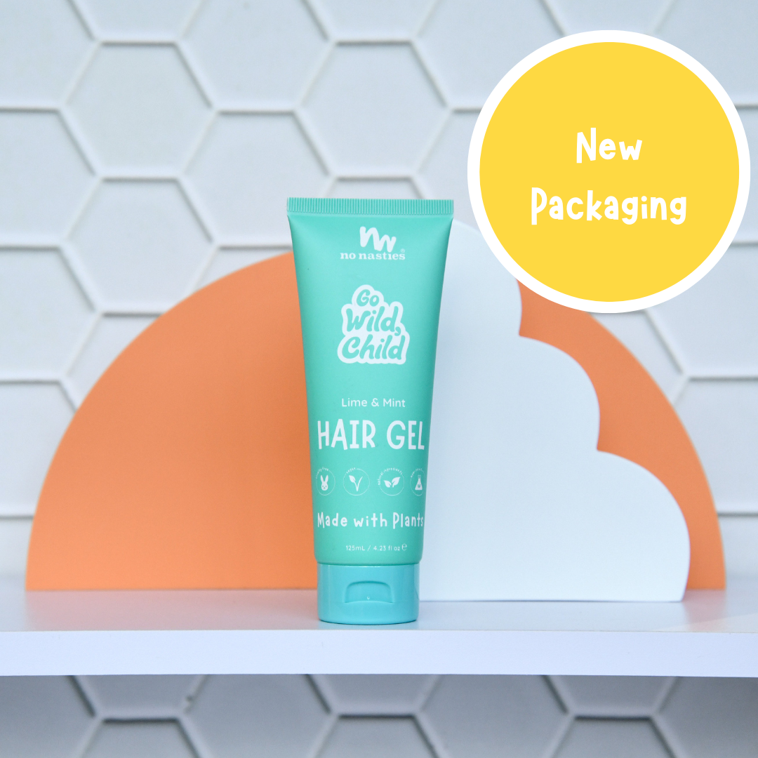 no nasties kids | Natural Plant Based Hair Gel in Zesty Lime and Fresh Mint