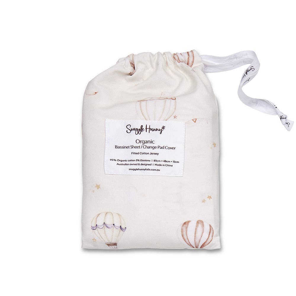 Snuggle Hunny - Up & Away Organic Bassinet Sheet / Change Pad Cover