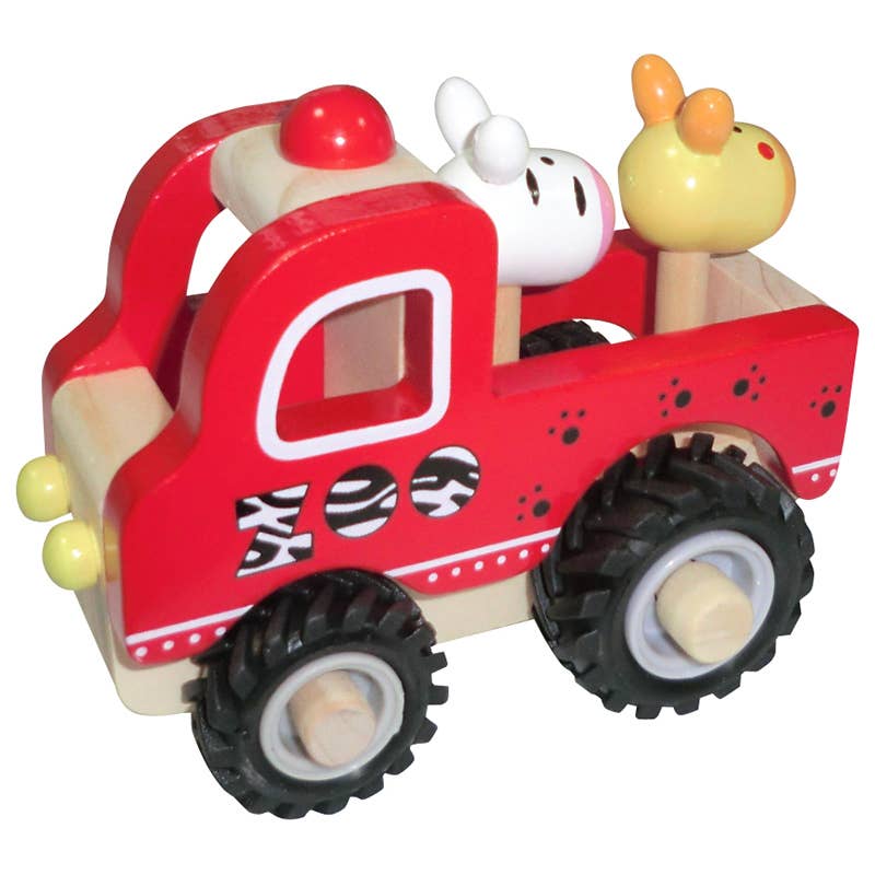 Toyslink Wooden Wheelie Vehicle | Zoo Truck