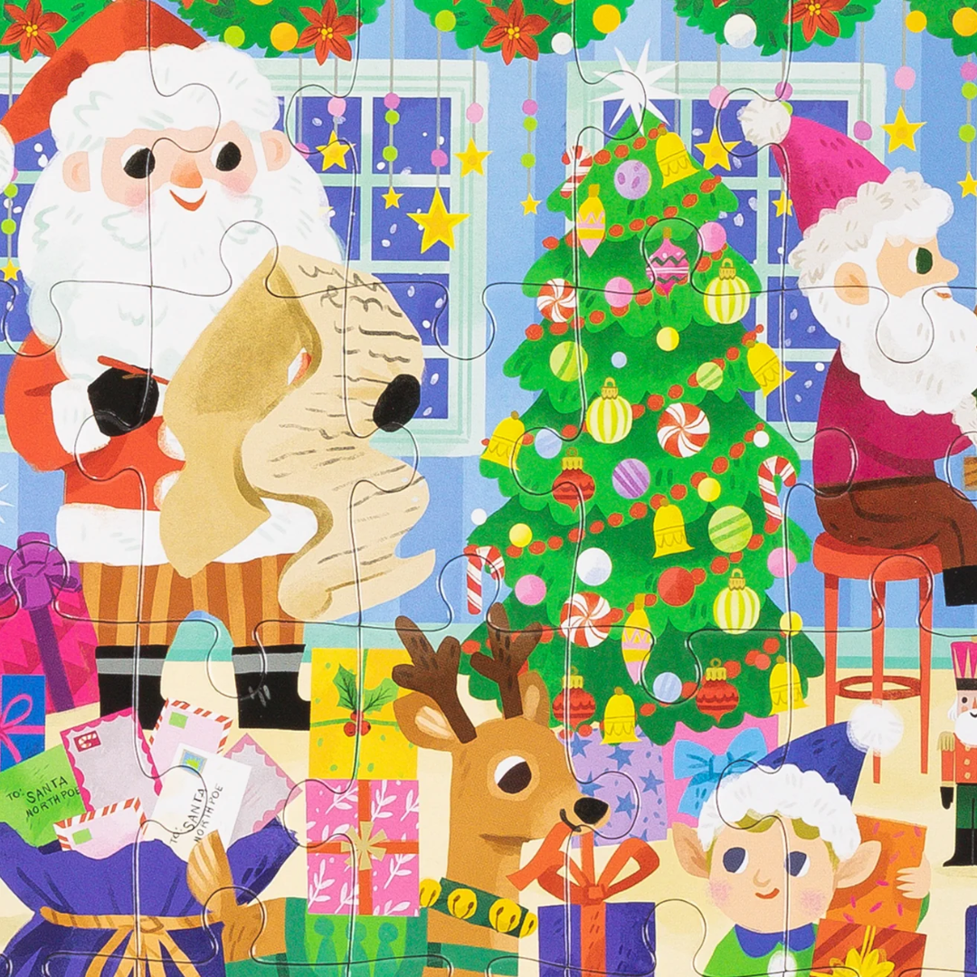 Crocodile Creek | Flat House Puzzle 50 pc - Santas Workshop