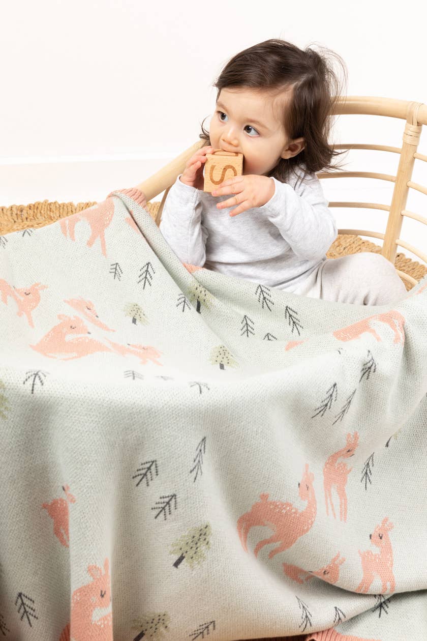 Indus Design - Delilah Deer Baby Blanket