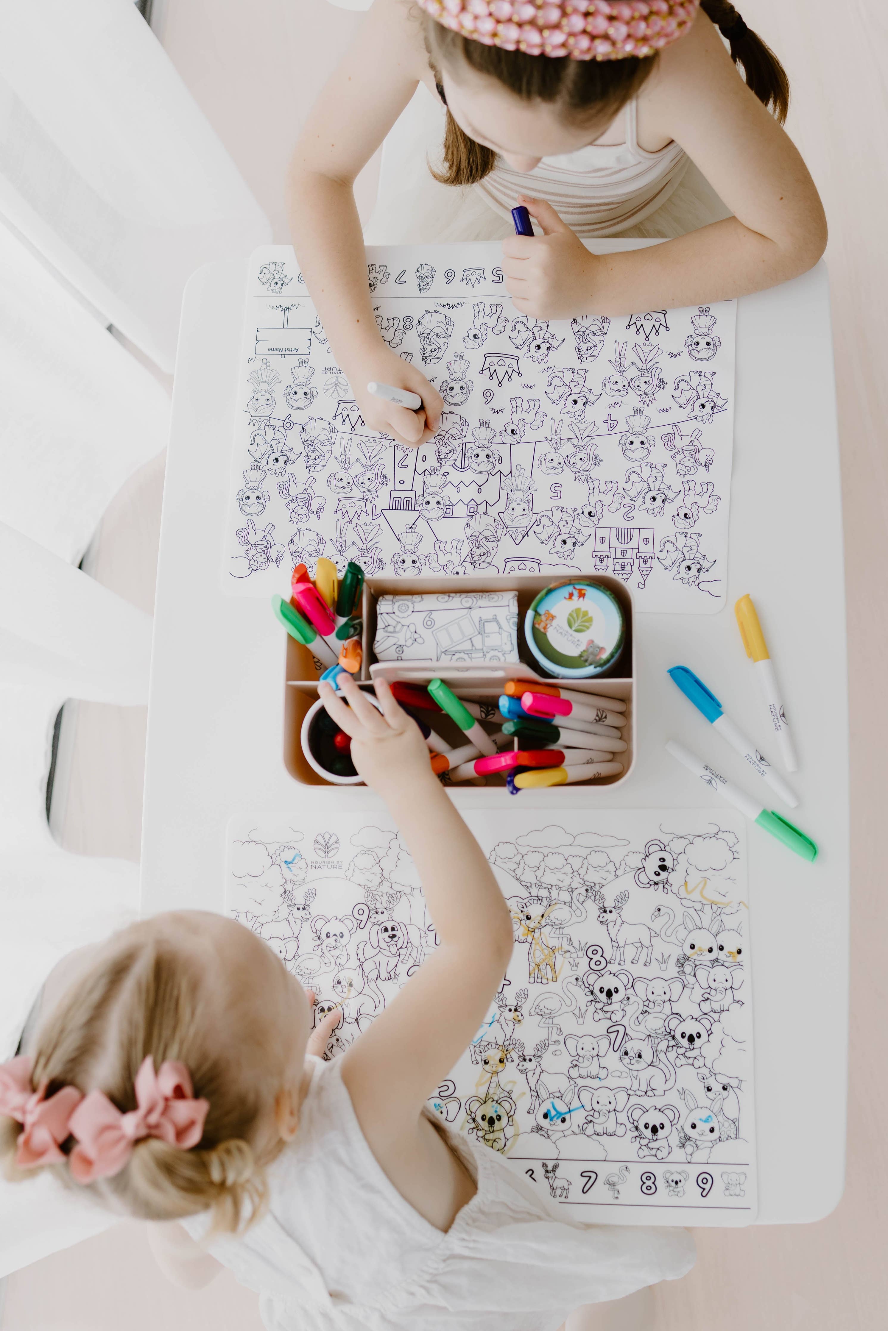 Nourish By Nature - Reusable Colouring Mat | Under the Sea Seek & Spot A3 Silicone