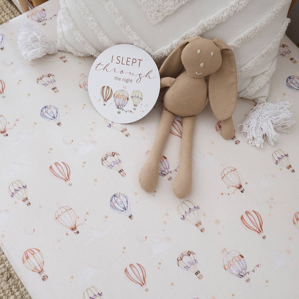 Snuggle Hunny - Up & Away Organic Fitted Cot Sheet