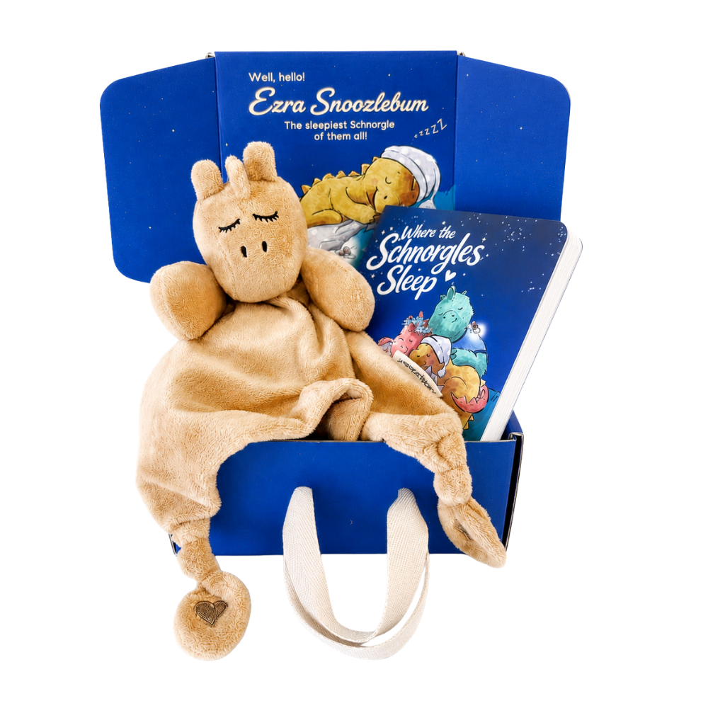 SCHNORG BABY | Plush Dinosaur Comforter & Board Book Gift Set